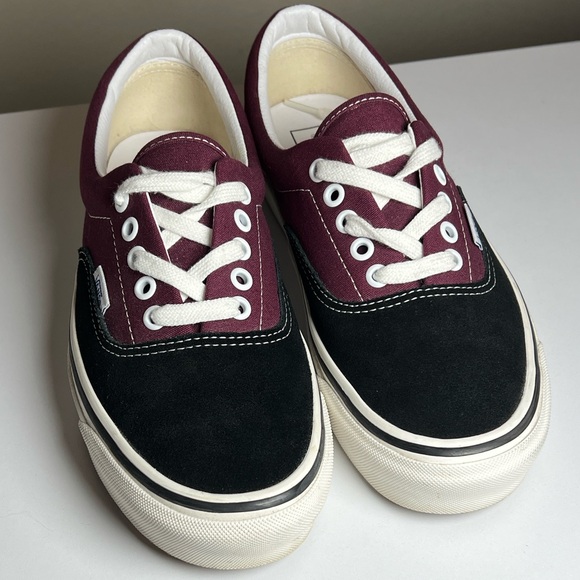 Vans Anaheim Factory Era Style 95 Suede Black Burgundy Women’s 9.5 / Men’s 8.0 - Picture 7 of 7